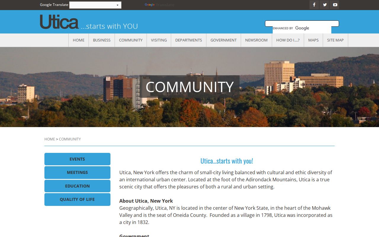 Oneida County neighbors Utica community district contacts